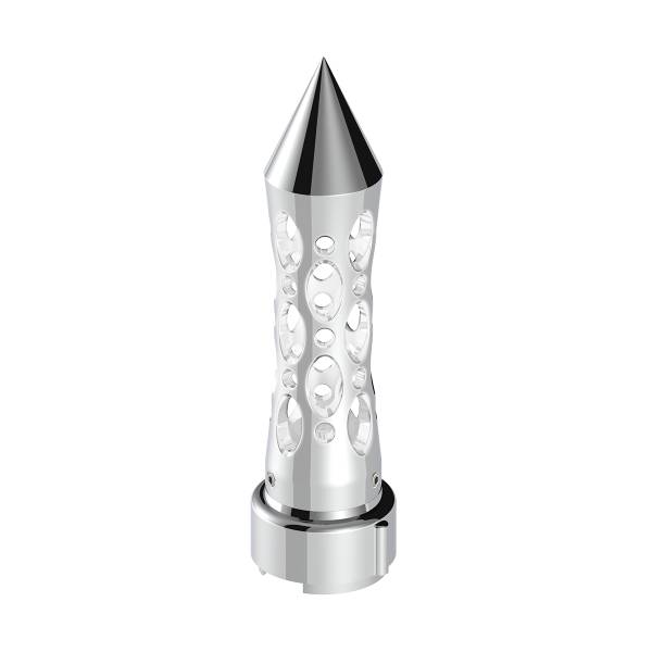 UNITED PACIFIC - UNITED PACIFIC - 70925 - PERILLA DE CAMBIO DE ENGRANAJES CON PICO ESTILO DAYTONA CON ADAPTADOR LED DE 9/10 VELOCIDADES - LED CROMADO/BLANCO