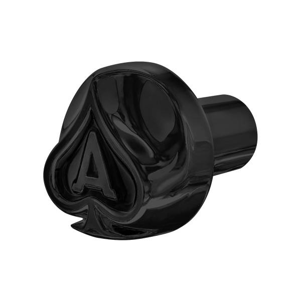 UNITED PACIFIC - UNITED PACIFIC - 71020 - PERILLA DE LA VÁLVULA DE AIRE ACE OF SPADES - NEGRO CANDY CON INSERCIÓN NEGRO MATE
