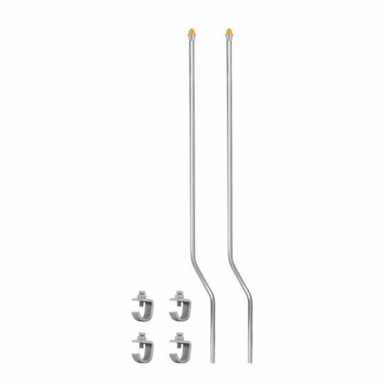 UNITED PACIFIC - UNITED PACIFIC - 86068 - KIT GUÍA DE PARACHOQUES INOXIDABLE CON LENTE SUPERIOR SANDÍA - LENTE ÁMBAR (PAR)
