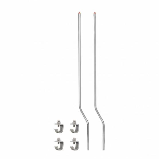 UNITED PACIFIC - UNITED PACIFIC - 86070 - KIT DE GUÍA DE PARACHOQUES INOXIDABLE CON LENTE SUPERIOR DOMO - LENTE ÁMBAR (PAR)