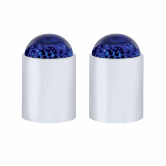 UNITED PACIFIC - UNITED PACIFIC - 86073 - GUÍA SUPERIOR PARA PARACHOQUES DE LENTE DOMO CON BASE CROMADA - AZUL (PAQUETE DE 2)