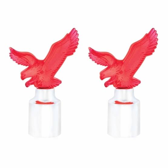 UNITED PACIFIC - UNITED PACIFIC - 86090 - GUÍA SUPERIOR PARA PARACHOQUES EAGLE CON BASE CROMADA - ROJO (PACK DE 2)