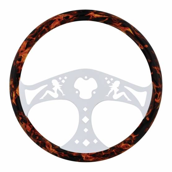 UNITED PACIFIC - UNITED PACIFIC - 88250 - VOLANTE 18" FLAME ACABADO HYDRO-DIP MADERA - LADY