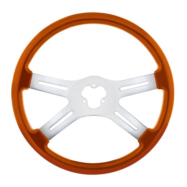 UNITED PACIFIC - UNITED PACIFIC - 88279 - VOLANTE DE 4 RADIOS DE COLOR VIBRANTE DE 18" - NARANJA CADMIO