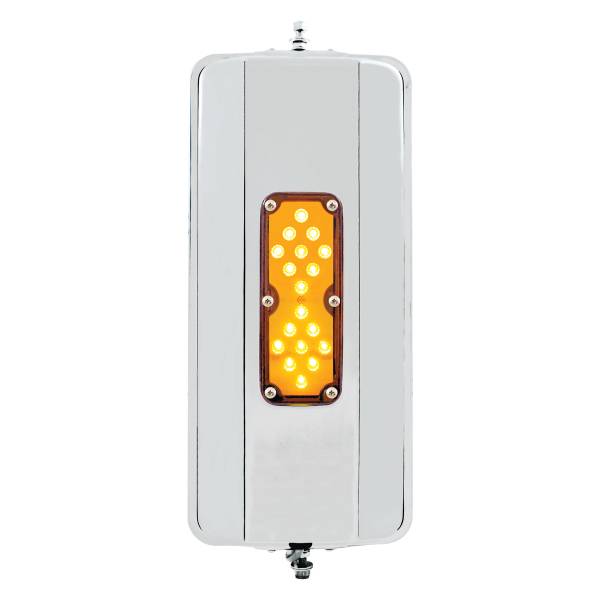 UNITED PACIFIC - UNITED PACIFIC - 86500B - ESPEJO DE LA COSTA OESTE DE ACERO INOXIDABLE 430 DE 7" X 16" 18 LED - SIN CALEFACCIÓN