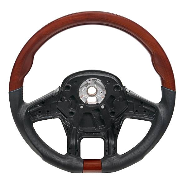 UNITED PACIFIC - UNITED PACIFIC - 88190 - VOLANTE DE CUERO Y MADERA YOURGRIP DE 18" PARA PETERBILT 579 2012-2021 Y KENWORTH T680 2013-2021