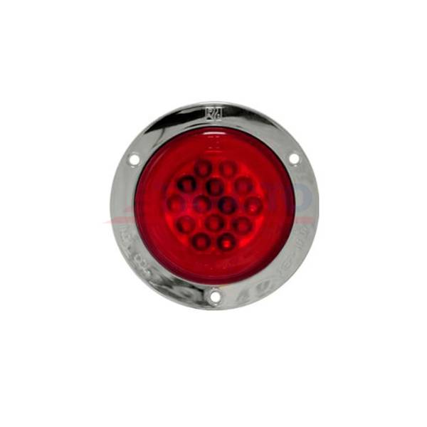 ATM - ATM - 1030R - PLAFON ATM 32 LEDS ROJO REDONDO 4" HALO BISEL ACERO INOXIDABLE 12-24V