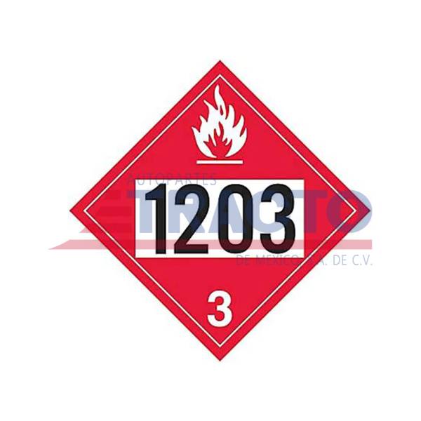 GENERICA - GENERICA-CRN1203-SEÑALAMIENTO 1203 CLASE 3 LIQUIDO INFLAMABLE DOS CARAS