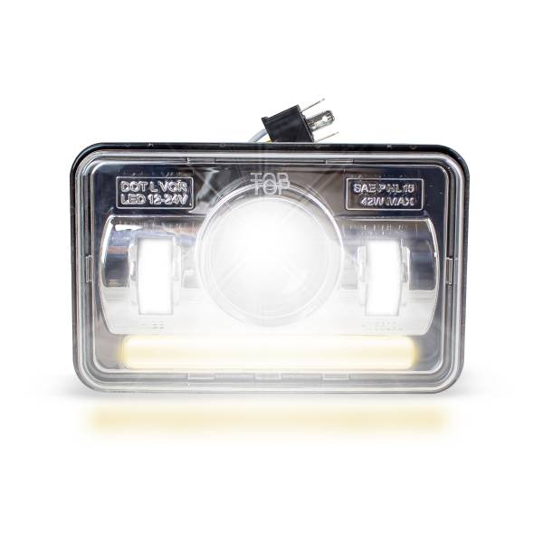 ATM - ATM - 130288 - UNIDAD RECTANGULAR ATM DE 3 LEDS ALTO PODER CON LUPA Y BARRA COLOR AMBAR DE 9 LEDS LUZ BAJA 4" X 6"