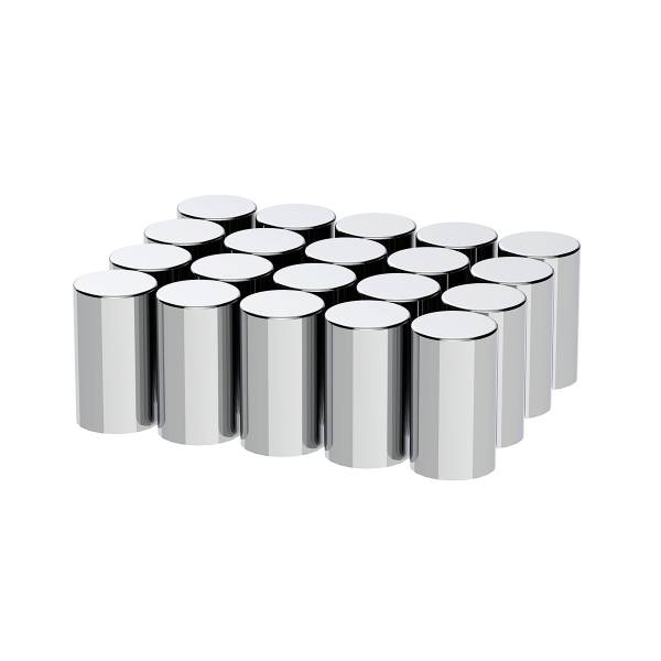 UNITED PACIFIC - UNITED PACIFIC - 10013 - TAPAS DE TUERCAS DE CILINDRO DE PLÁSTICO CROMADO DE 33 MM X 3-1/2" - ROSCADAS (CAJA DE COLOR DE 10)