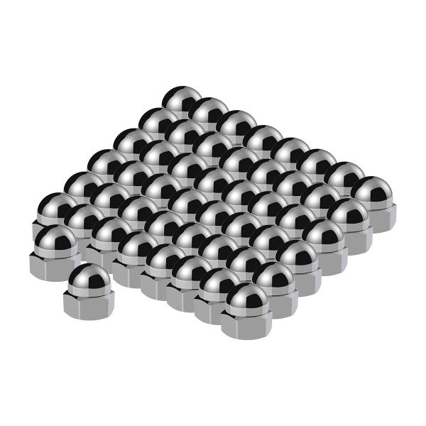 UNITED PACIFIC - UNITED PACIFIC - 10020M50 - TAPA DE TUERCA BELLOTA CROMADA 3/4" X 15/16" (50 UNIDADES/CAJA)