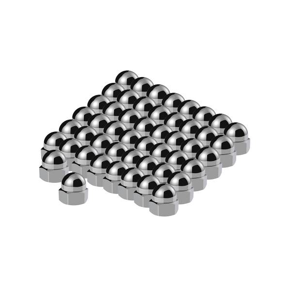 UNITED PACIFIC - UNITED PACIFIC - 10024M50 - TAPA DE TUERCA BELLOTA CROMADA 1/2" X 11/16" (50 UNIDADES/CAJA)