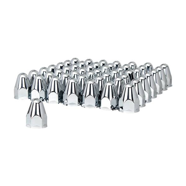 UNITED PACIFIC - UNITED PACIFIC - 10045CB - TAPAS DE TUERCA DE BALA DE PLÁSTICO CROMADO DE 1-1/2" X 2-3/4" - A PRESIÓN (PAQUETE DE 60)