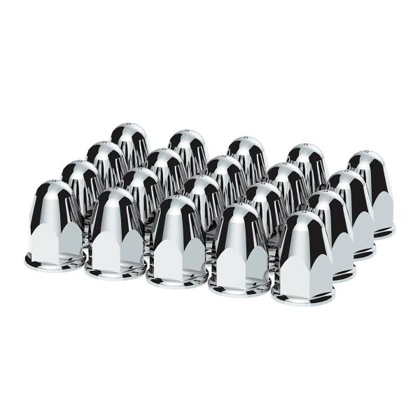 UNITED PACIFIC - UNITED PACIFIC - 10046 - TAPAS DE TUERCA DE BALA RANURADAS DE PLÁSTICO CROMADO DE 1-1/2" X 2-3/4" CON BRIDA - A PRESIÓN (CAJA DE COLOR DE 20)