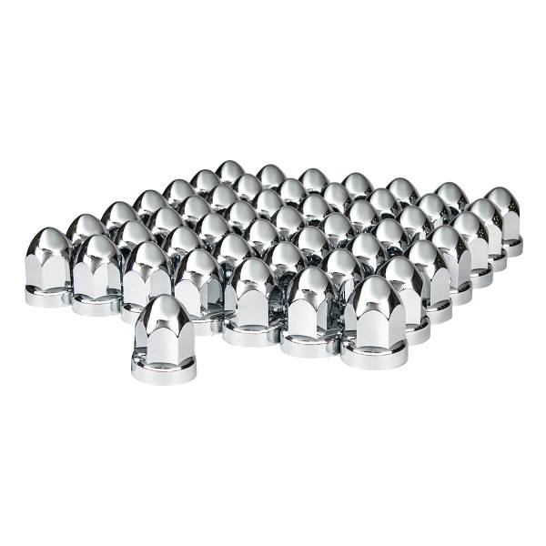 UNITED PACIFIC - UNITED PACIFIC - 10049CB - TAPAS DE TUERCA DE BALA DE PLÁSTICO CROMADO DE 33 MM X 2-3/4" - A PRESIÓN (PAQUETE DE 60)