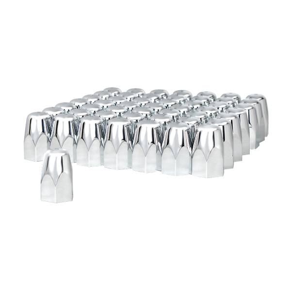 UNITED PACIFIC - UNITED PACIFIC - 10084CB - TAPAS DE TUERCA ALTAS DE PLÁSTICO CROMADO DE 1-1/2" X 2-3/4" - A PRESIÓN (PAQUETE DE 60)