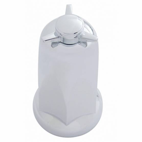 UNITED PACIFIC - UNITED PACIFIC - 10089 - TAPA DE TUERCA ALTA DE PLÁSTICO CROMADA DE 33 MM X 3-1/4" CON PARTE SUPERIOR GIRATORIA - A PRESIÓN
