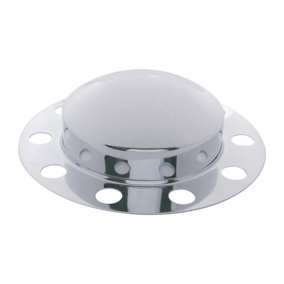 UNITED PACIFIC - UNITED PACIFIC - 10133 - CUBIERTA CROMADA DEL EJE DELANTERO KIT DE 2 PIEZAS PARA TAPA DE TUERCA DE 33 MM - RUEDA DE ACERO/ALUMINIO (10 AGUJEROS) (PAQUETE DE 2)