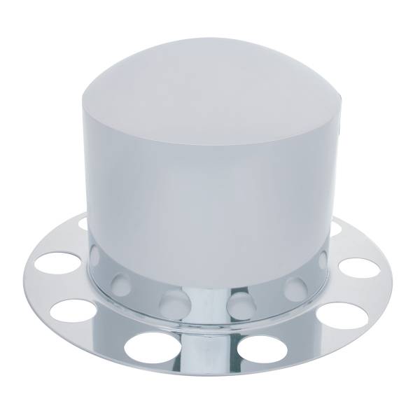 UNITED PACIFIC - UNITED PACIFIC - 10210 - CUBIERTA CROMADA DEL EJE TRASERO KIT DE 2 PIEZAS PARA TAPA DE TUERCA DE 1-1/2" - RUEDA DE ACERO