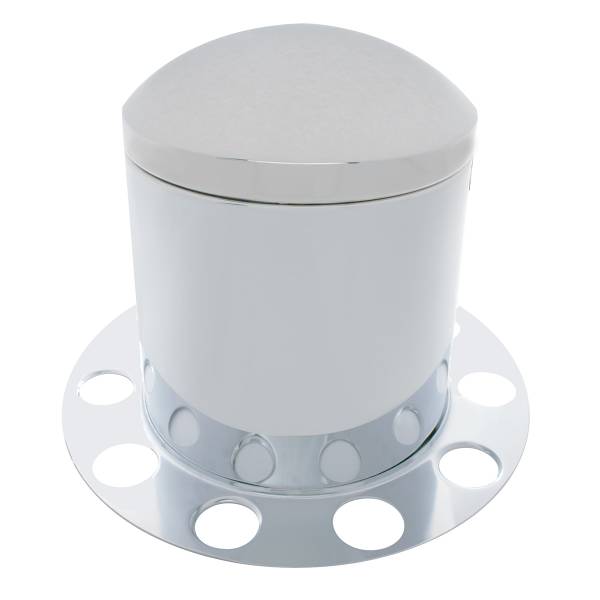 UNITED PACIFIC - UNITED PACIFIC - 10212 - CUBIERTA CROMADA DEL EJE TRASERO KIT DE 3 PIEZAS PARA TAPA DE TUERCA DE 1-1/2" - RUEDA DE ACERO