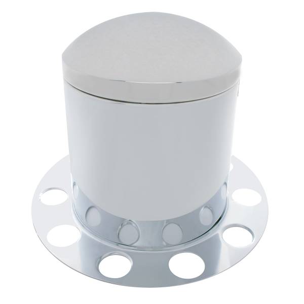 UNITED PACIFIC - UNITED PACIFIC - 10213 - CUBIERTA CROMADA DEL EJE TRASERO KIT DE 3 PIEZAS PARA TAPA DE TUERCA DE 1-1/2" - RUEDA DE ALUMINIO