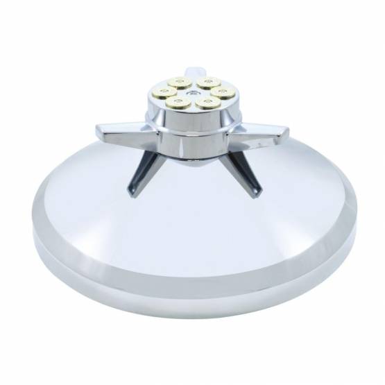 UNITED PACIFIC - UNITED PACIFIC - 10273 - TAPA CROMADA CON GIRADOR DE CILINDRO DE PISTOLA PARA TAPA DE EJE TRASERO SUPERIOR