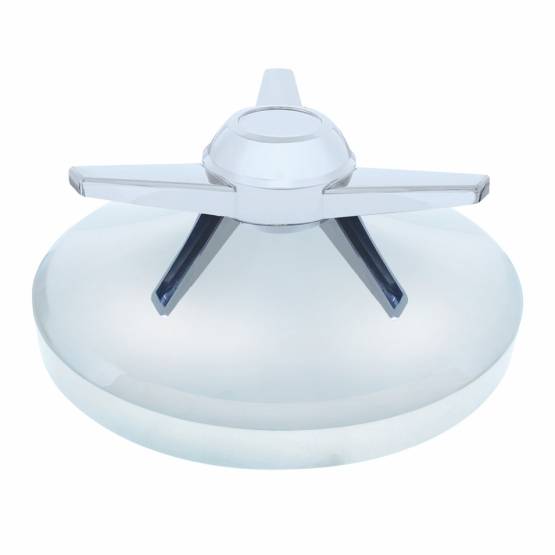 UNITED PACIFIC - UNITED PACIFIC - 10309 - TAPACUBOS TRASERO CROMADO DE 8" CON GIRADOR DE 3 BARRAS - BARRAS RECTAS EXTRA GRANDES