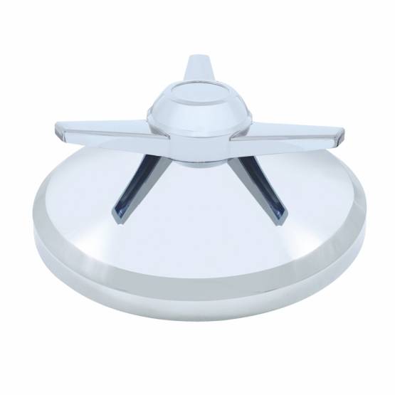 UNITED PACIFIC - UNITED PACIFIC - 10314 - TAPA CROMADA DE 8" CON GIRADOR DE 3 BARRAS PARA LA CUBIERTA DEL EJE TRASERO SUPERIOR - GIRADOR RECTO DE BARRA EXTRA GRANDE
