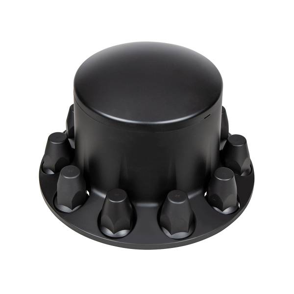UNITED PACIFIC - UNITED PACIFIC - 10335 - TAPA DE EJE TRASERO DOMO CON TAPAS DE TUERCAS DE ROSCA ESTÁNDAR DE 33 MM - NEGRO MATE