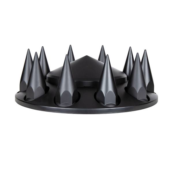 UNITED PACIFIC - UNITED PACIFIC - 10336 - TAPA DE EJE DELANTERO PUNTA CON TAPAS DE TUERCA ROSCADAS CON PICO DE 33 MM - NEGRO MATE