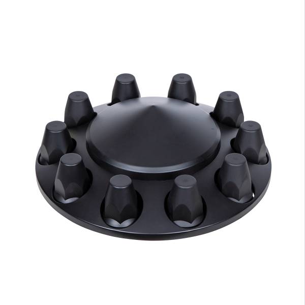 UNITED PACIFIC - UNITED PACIFIC - 10339 - TAPA DE EJE DELANTERO PUNTA CON TAPAS DE TUERCAS DE ROSCA ESTÁNDAR DE 33 MM - NEGRO MATE