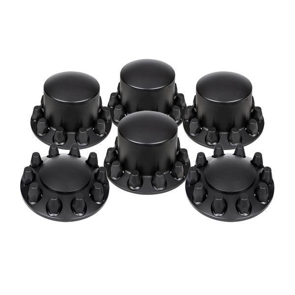 UNITED PACIFIC - UNITED PACIFIC - 10354 - KIT COMBINADO DE CUBIERTA DE EJE DOMO CON TAPAS DE TUERCA DE ROSCA ESTÁNDAR DE 33 MM Y HERRAMIENTA PARA TAPA DE TUERCA - NEGRO MATE