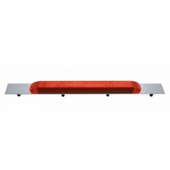 UNITED PACIFIC - UNITED PACIFIC - 10396 - PLACA DE GUARDABARROS SUPERIOR CROMADA CON BARRA DE LUCES DE 11 LED DE 17" - LED ROJO/LENTE ROJA (CADA UNO)