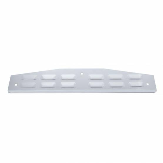 UNITED PACIFIC - UNITED PACIFIC - 10428 - PLACA DE GUARDABARROS INFERIOR CON PERSIANAS CROMADA DE 4" X 24" CON BORDE - PERNO PASANTE