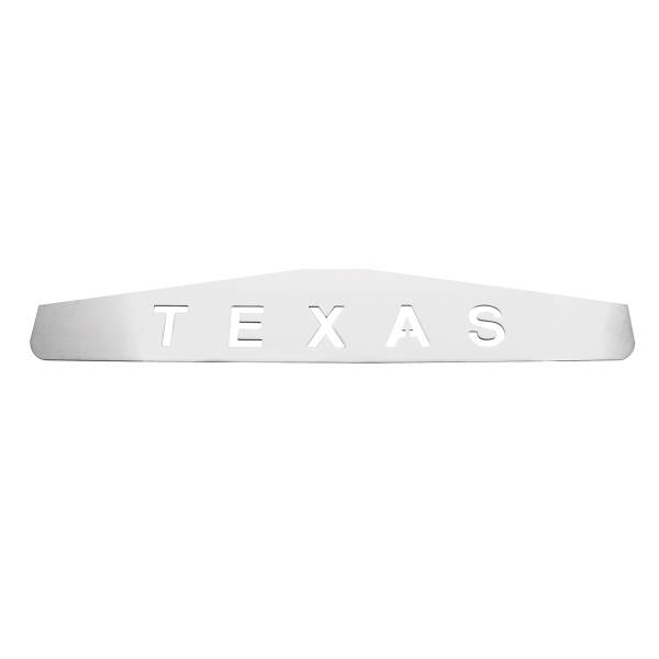 UNITED PACIFIC - UNITED PACIFIC - 10431 - PLACA DE ALFOMBRA INFERIOR TEXAS CROMADA DE 4" X 24" - ESPÁRRAGO SOLDADO