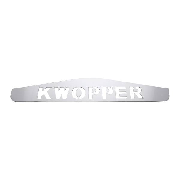 UNITED PACIFIC - UNITED PACIFIC - 10435 - PLACA DE GUARDABARROS INFERIOR KWOPPER CROMADA DE 4" X 24" - ESPÁRRAGO SOLDADO
