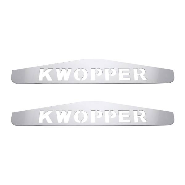 UNITED PACIFIC - UNITED PACIFIC - 10435P - PLACA DE GUARDABARROS INFERIOR KWOPPER CROMADA DE 4" X 24" - PERNO SOLDADO (TARJETA DE 2)