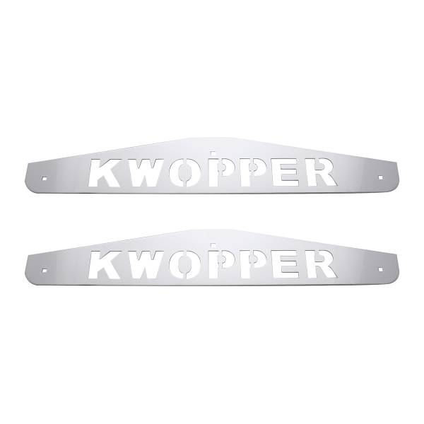 UNITED PACIFIC - UNITED PACIFIC - 10439P - PLACA DE GUARDABARROS INFERIOR KWOPPER CROMADA DE 4" X 24" - PERNO A TRAVÉS (TARJETA DE 2)