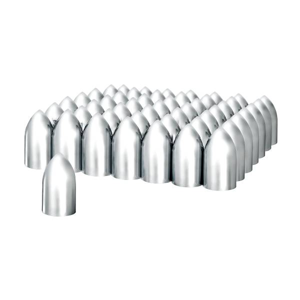 UNITED PACIFIC - UNITED PACIFIC - 10564CB - TAPAS DE TUERCA DE BALA DE PLÁSTICO CROMADO DE 33 MM X 3-7/8" - ROSCABLES (PAQUETE DE 60)