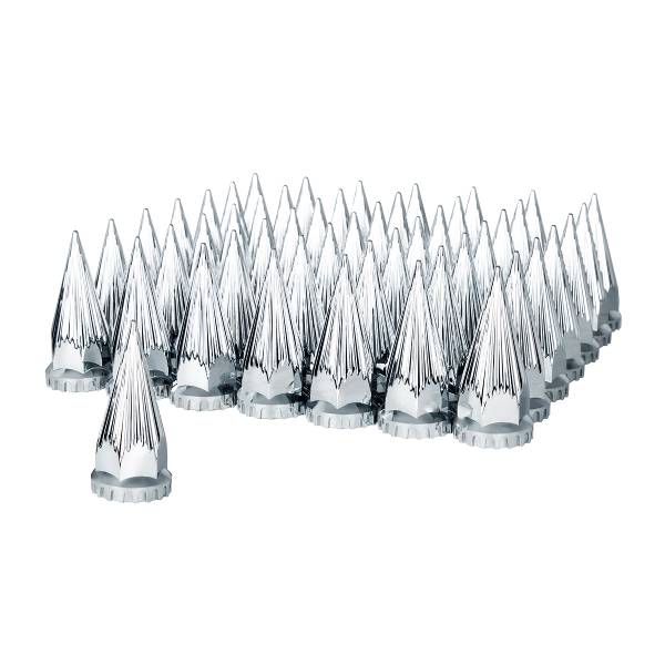 UNITED PACIFIC - UNITED PACIFIC - 10583CB - TAPAS DE TUERCA DE PLÁSTICO CROMADAS DE 33 MM X 4-3/4" CON BRIDA - ROSCABLES (PAQUETE DE 60)