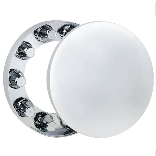 UNITED PACIFIC - UNITED PACIFIC - 10727 - TAPA EJE DELANTERO MOON CON TAPA DE TUERCA DE PERFIL BAJO ROSCADA DE 33MM - CROMADA