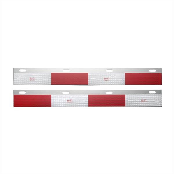 UNITED PACIFIC - UNITED PACIFIC - 11137B - PLACAS DE SOLAPA SUPERIOR DEL REFLECTOR DE VISIBILIDAD RECTA DE ALUMINIO (A GRANEL)