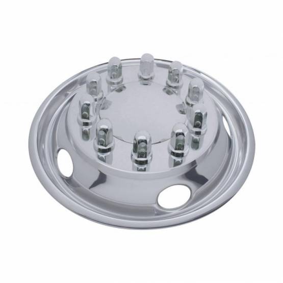 UNITED PACIFIC - UNITED PACIFIC - 20317 - JUEGO DE SIMULADOR DE RUEDA DELANTERA DE ACERO INOXIDABLE DE 22-1/2" DE EXTERIOR - 5 AGUJEROS DE VENTILACIÓN, PILOTO POR BUJE