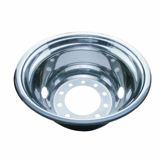 UNITED PACIFIC - UNITED PACIFIC - 20355 - TAPA DE RUEDA TRASERA DE ACERO INOXIDABLE DE 22-1/2" DE EXTERIOR SOLAMENTE - 2 AGUJEROS DE VENTILACIÓN, PILOTO POR BUJE