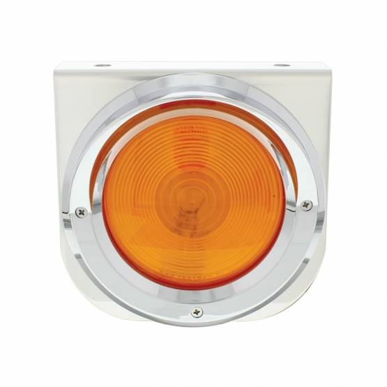 UNITED PACIFIC - UNITED PACIFIC - 20389 - SOPORTE DE LUZ INOXIDABLE CON LUZ DE 4" Y VISERA - LENTE ÁMBAR