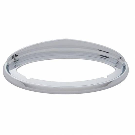 UNITED PACIFIC - UNITED PACIFIC - 20590 - BISEL CROMADO CON VISERA PARA EMBLEMA PETERBILT UNIBILT DE 7-1/2" X 3"