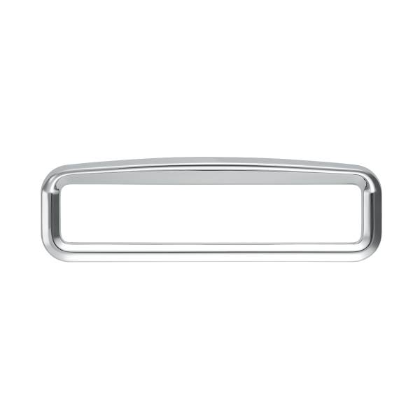 UNITED PACIFIC - UNITED PACIFIC - 20595 - BISEL CROMADO CON VISERA PARA EMBLEMA DE GUANTERA KENWORTH DE 4-3/8" X 7/8"