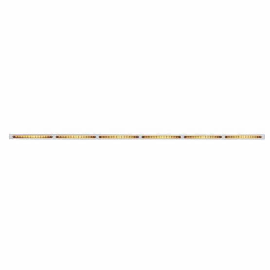 UNITED PACIFIC - UNITED PACIFIC - 20671 - SOPORTE DE LUZ DE PARACHOQUES DE ACERO INOXIDABLE DE 79-1/2" CON 6 BARRAS DE LUCES DE 14 LED DE 12" - LED ÁMBAR/LEENTE ÁMBAR