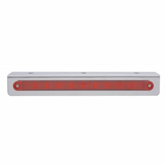 UNITED PACIFIC - UNITED PACIFIC - 20762 - SOPORTE DE LUZ DE ACERO INOXIDABLE DE 9-3/4" CON 10 LED BARRA DE LUCES DE 9" - LED ROJO/LENTE ROJA