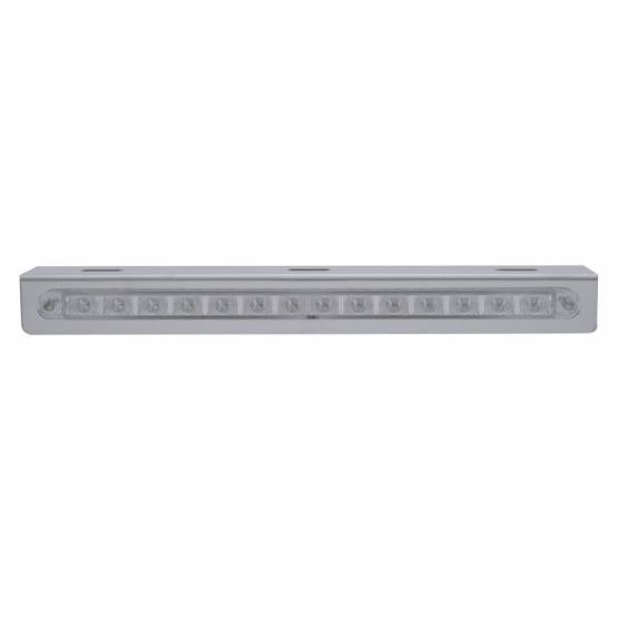 UNITED PACIFIC - UNITED PACIFIC - 20773 - SOPORTE DE LUZ DE ACERO INOXIDABLE DE 12-3/4" CON 14 LED BARRA DE LUCES DE 12" - LED ÁMBAR/LENTE TRANSPARENTE